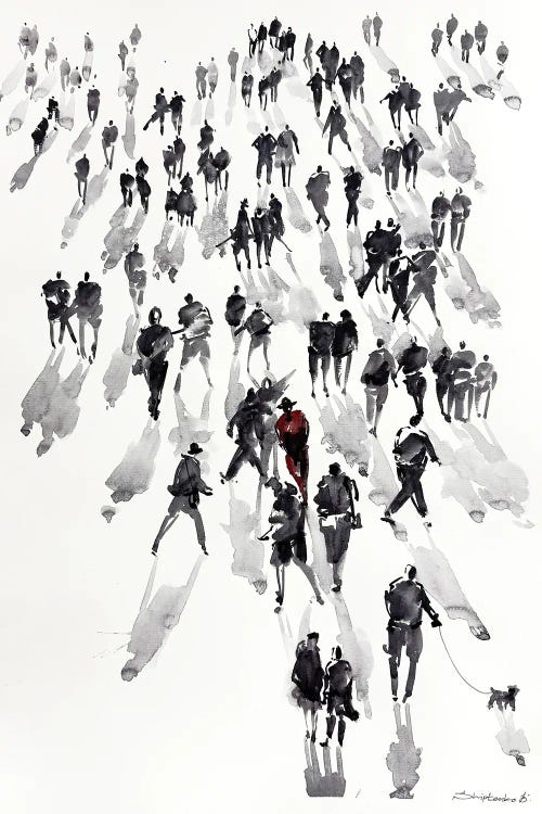 Mysterious Man In Red by Bogdan Shiptenko wall art