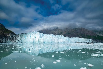 Margerie Glacier Reflected In This Calm Water View by Betty Sederquist metal wall art