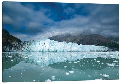 Margerie Glacier Reflected In This Calm Water View Canvas Art Print