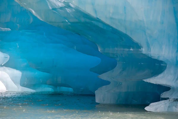 Betty Sederquist: Melting Patterns Are Amazing On This Iceberg In Shakes Lake by Betty Sederquist