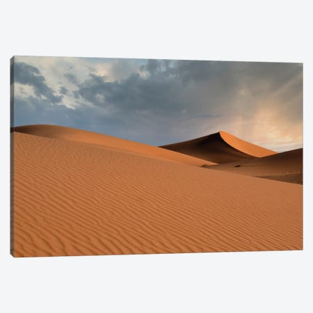 Sand Dunes Glow Orange At Sunset In The Sahara Desert Canvas Print #BSQ17} by Betty Sederquist Canvas Art Print