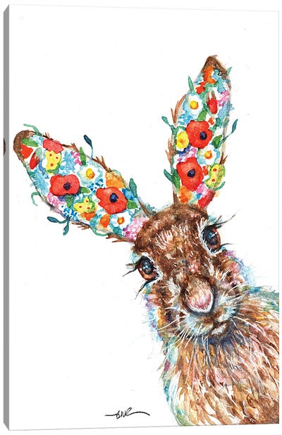 Herbaceous Hare Canvas Art Print - BebesArts
