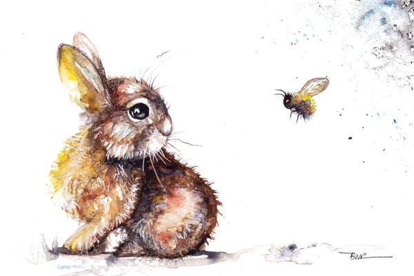 Bees: Rabbit And Bee by BebesArts