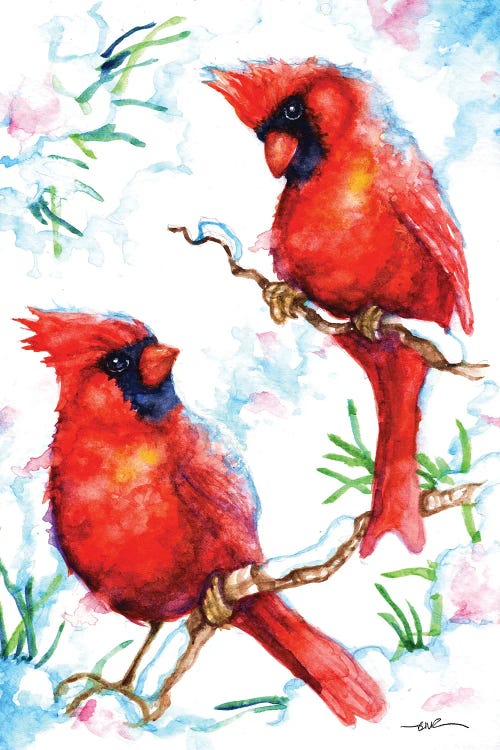 Red Cardinals by BebesArts wall art