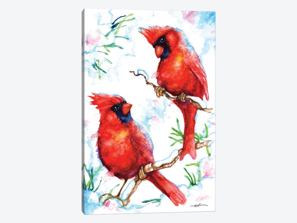 Red Cardinals by BebesArts 1-piece Canvas Art