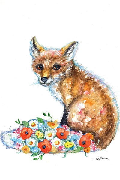 The Fox's Tail by BebesArts framed canvas print