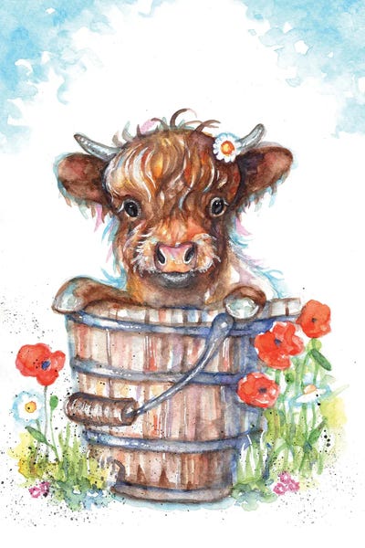 Animal Lover: There Is A Cow In My Bucket by BebesArts