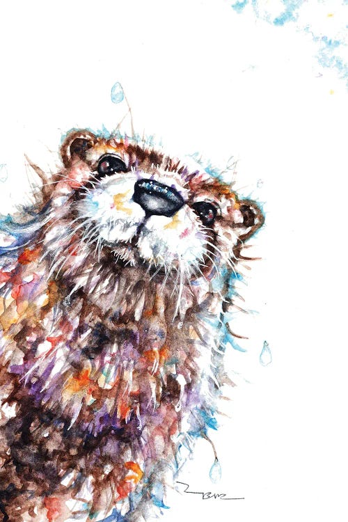 Curious Otter by BebesArts wall art