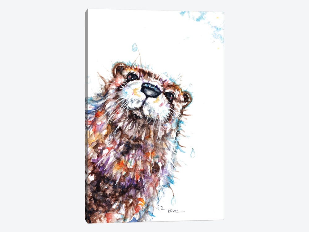 Curious Otter by BebesArts 1-piece Canvas Artwork