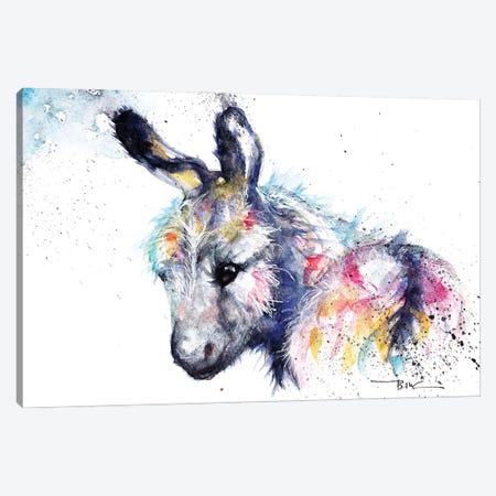 Donkey Canvas Print #BSR20} by BebesArts Canvas Artwork