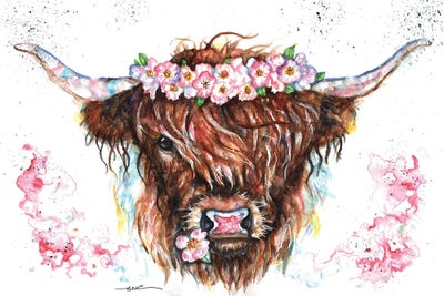 Eglantine by BebesArts framed canvas print