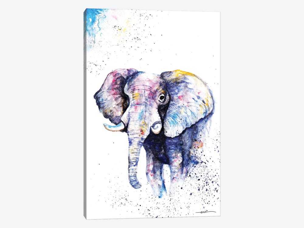 Elephant Never Forgets by BebesArts 1-piece Canvas Wall Art