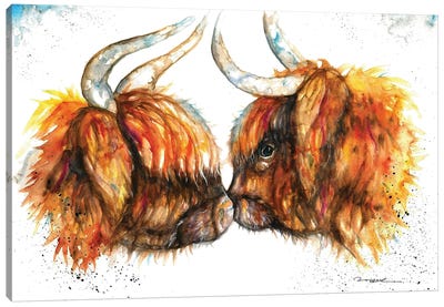 Highland Cows Canvas Art Print - Highland Cow Art