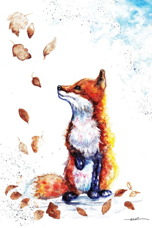 Autumn Fox by BebesArts wall art