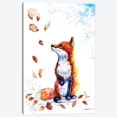 Autumn Fox Canvas Print #BSR3} by BebesArts Canvas Art