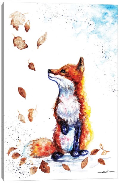 Autumn Fox Canvas Art Print - BebesArts