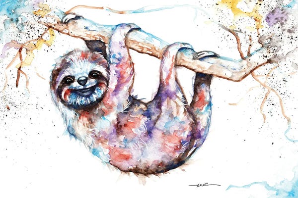 Sloths: Just Hangin by BebesArts