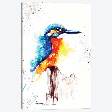 Kingfisher II Canvas Print #BSR43} by BebesArts Canvas Artwork