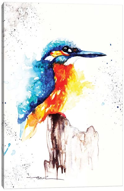Kingfisher II Canvas Art Print - BebesArts
