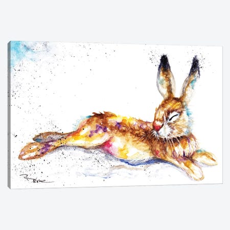 Lazy Hare Canvas Print #BSR45} by BebesArts Canvas Art Print