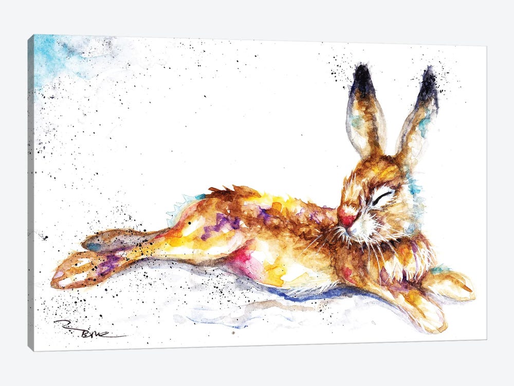 Lazy Hare by BebesArts 1-piece Art Print