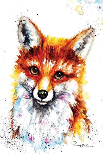 Little Vixan by BebesArts framed canvas print