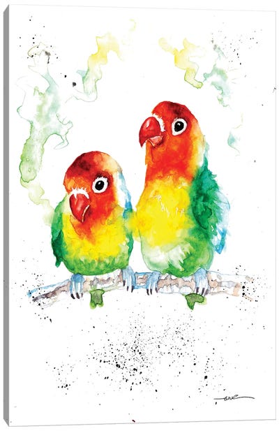 Love Birds Canvas Art Print - BebesArts