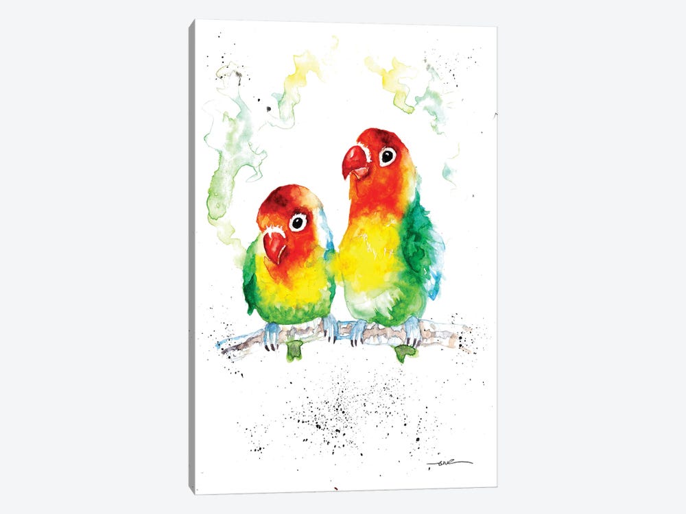 Love Birds by BebesArts 1-piece Canvas Art Print