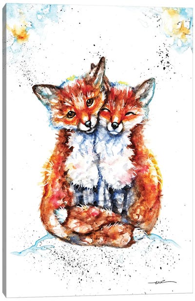 Lovin' Foxes Canvas Art Print - BebesArts