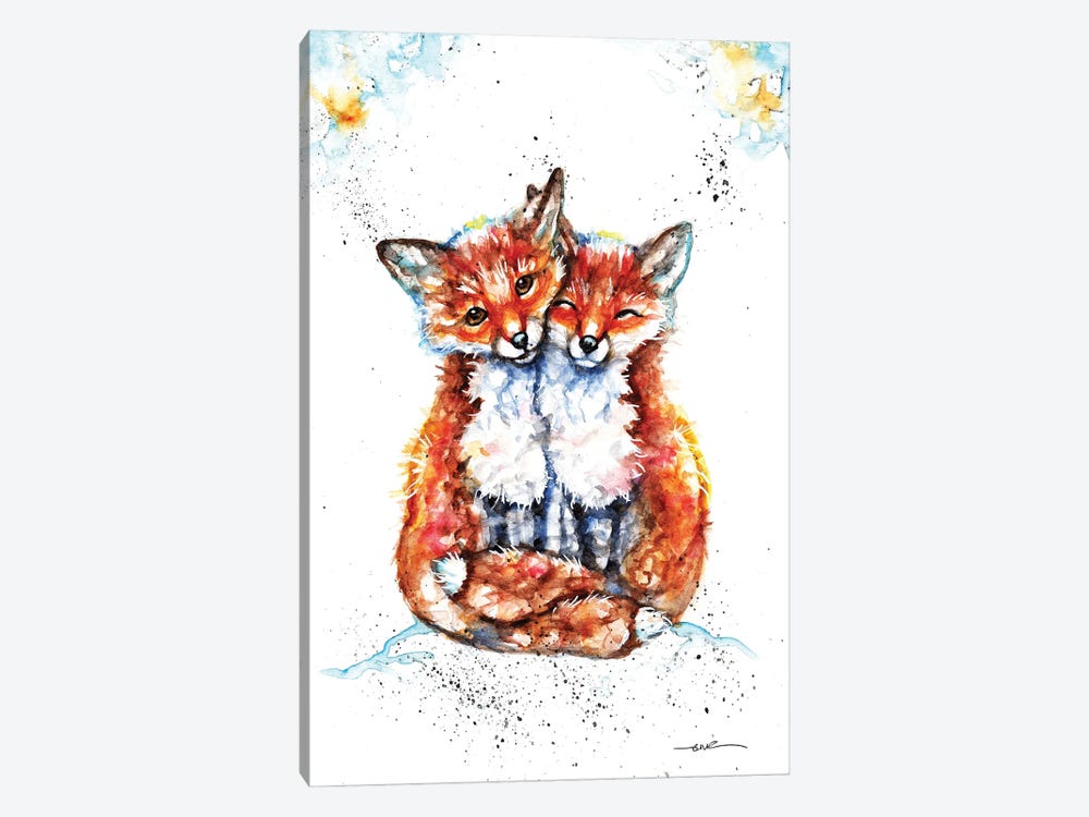 Lovin' Foxes by BebesArts 1-piece Canvas Artwork