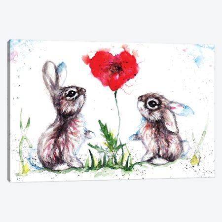 Lovin' Rabbits Canvas Print #BSR52} by BebesArts Canvas Print