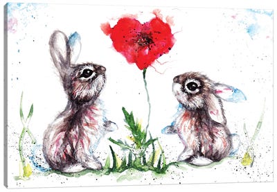 Lovin' Rabbits Canvas Art Print - BebesArts