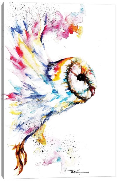 Midnight Owl Canvas Art Print - BebesArts