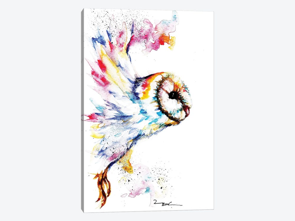 Midnight Owl by BebesArts 1-piece Canvas Print