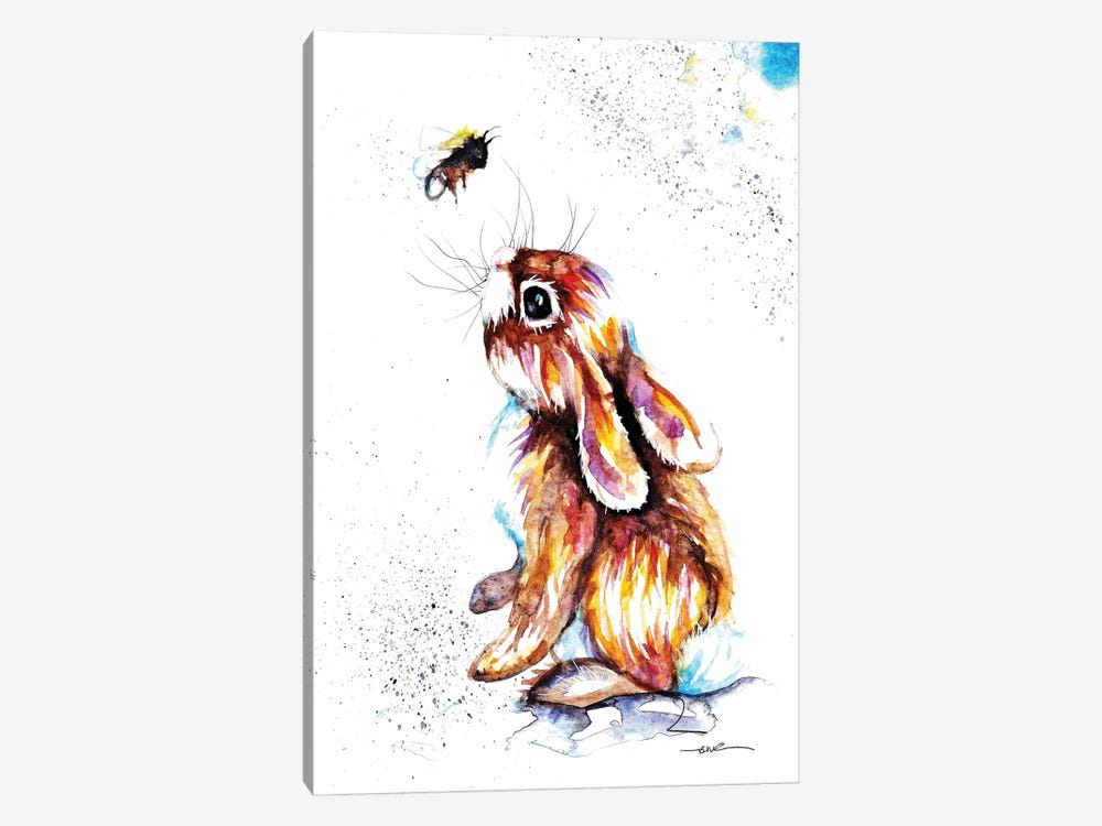 Rabbit And Bee I by BebesArts 1-piece Canvas Art