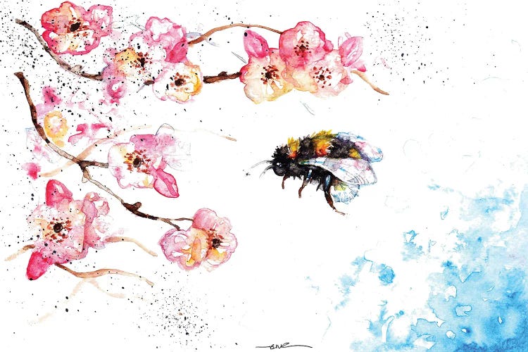 Bee And Blossom by BebesArts wall art