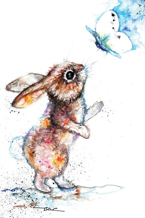 Rabbit And Cabbge White by BebesArts wall art