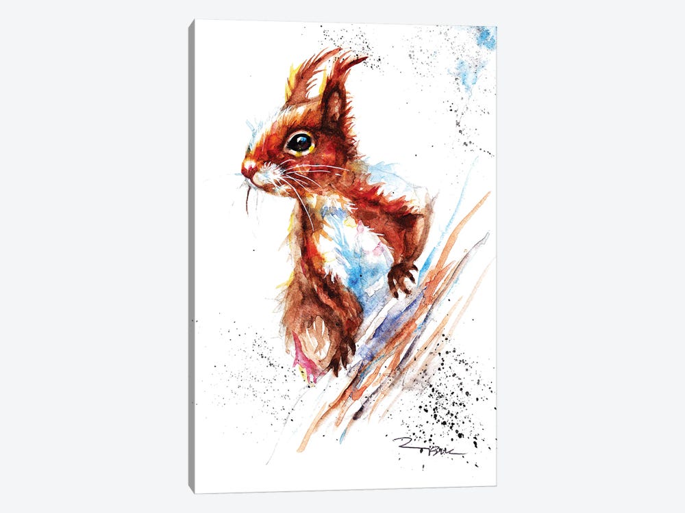 Red Squirrel II by BebesArts 1-piece Art Print