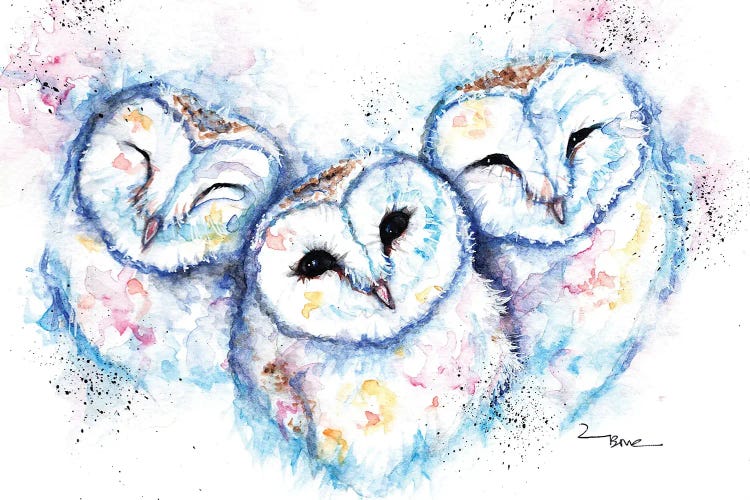 Sleepy Time Owls by BebesArts wall art