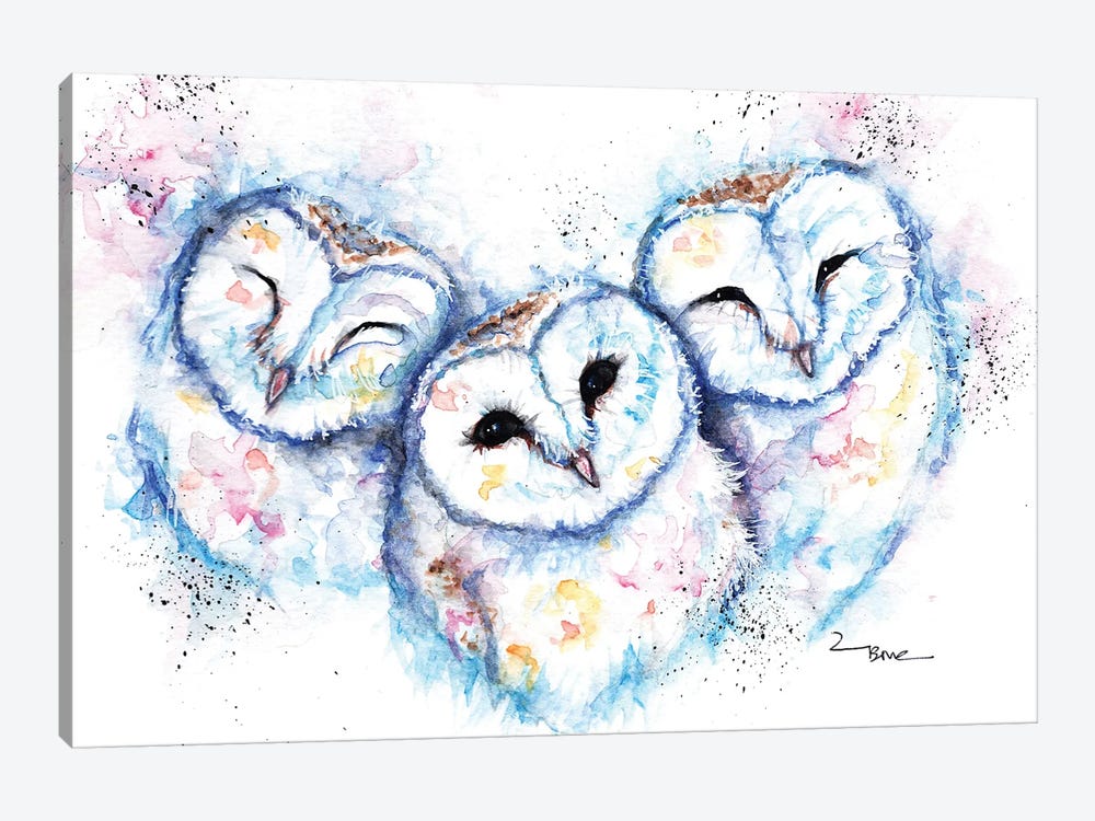 Sleepy Time Owls by BebesArts 1-piece Canvas Art