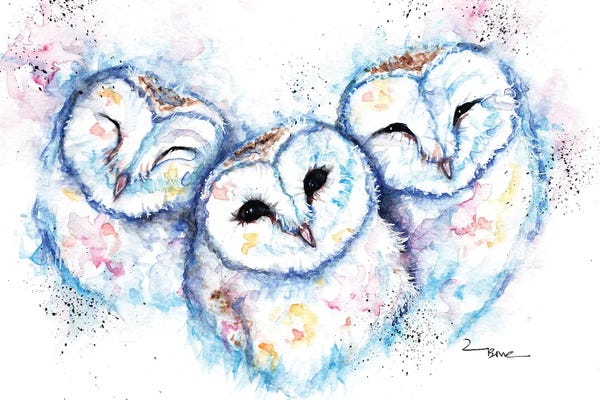 Self-Taught Women Artists: Sleepy Time Owls by BebesArts