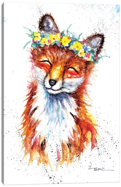 Spring Fox Canvas Art Print - BebesArts