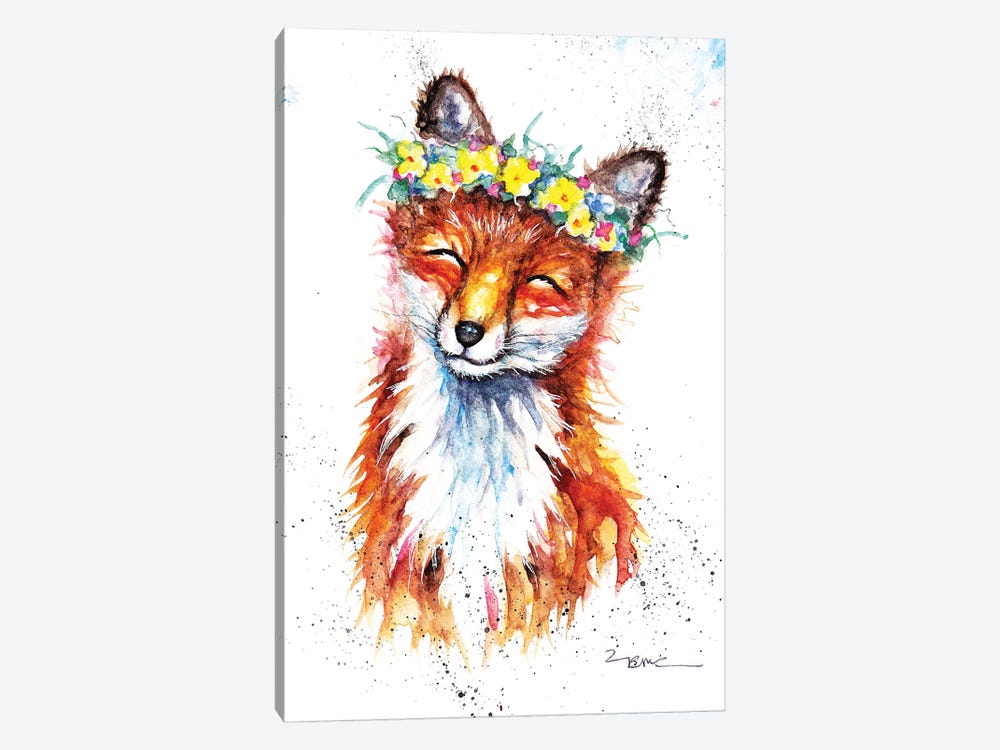 Spring Fox by BebesArts 1-piece Canvas Art Print