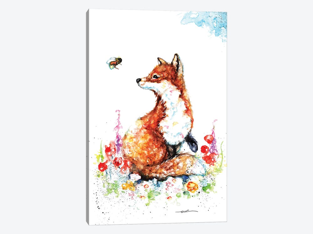 Summer Fox by BebesArts 1-piece Canvas Art