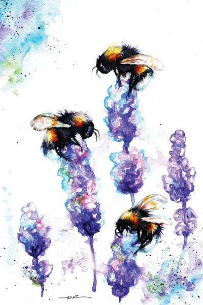 Herbs: Bees And Lavender by BebesArts