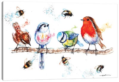 The Birds And The Bees Canvas Art Print - BebesArts