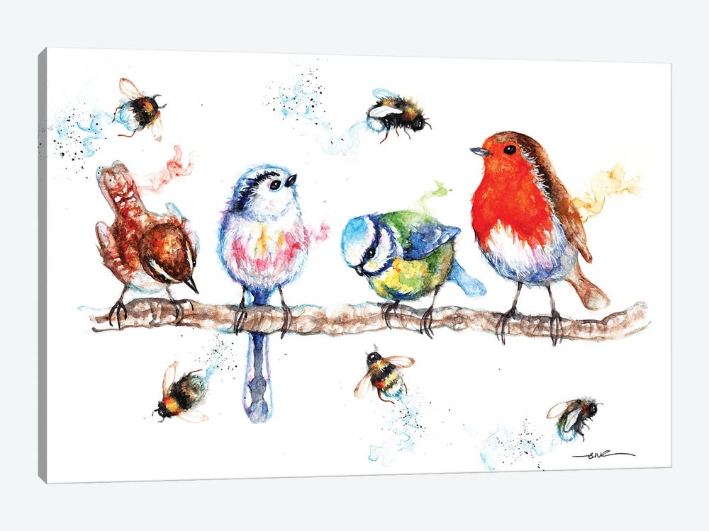 The Birds And The Bees by BebesArts 1-piece Canvas Print