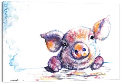 This Little Piggy Canvas Art Print - BebesArts