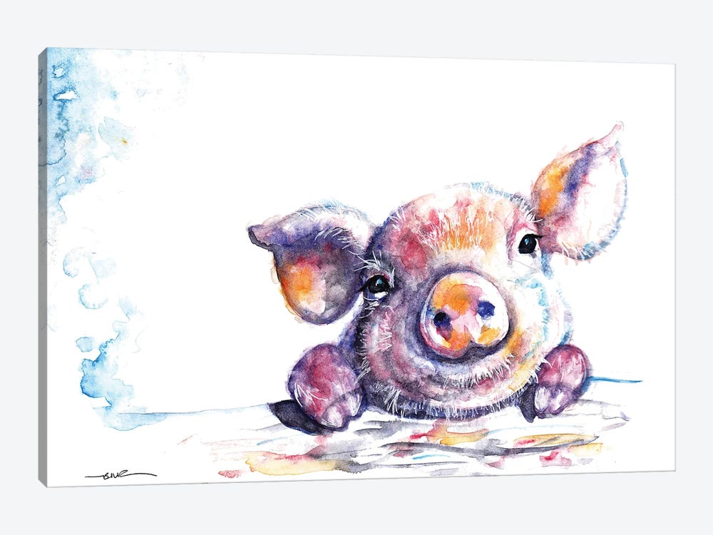 This Little Piggy by BebesArts 1-piece Canvas Artwork