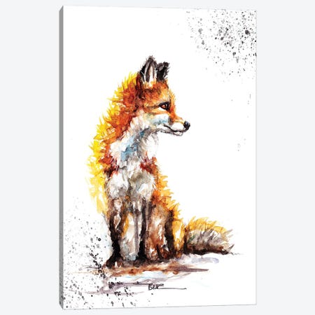 Watchful Fox Canvas Print #BSR87} by BebesArts Canvas Print